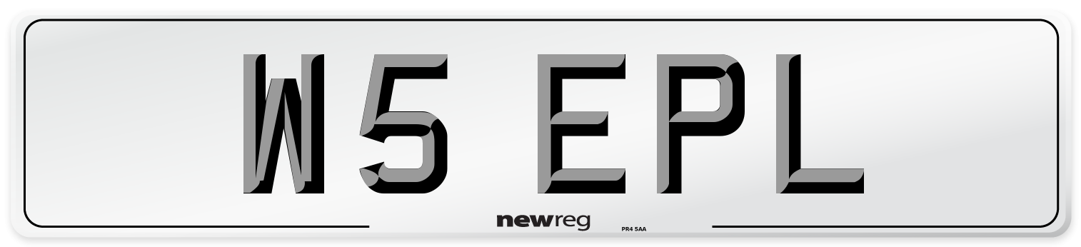 W5 EPL Number Plate from New Reg